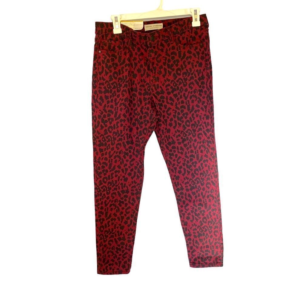 New Social Standard by Sanctuary Ankle Skinny Stretchy Cheetah‎ Jeans Size 8